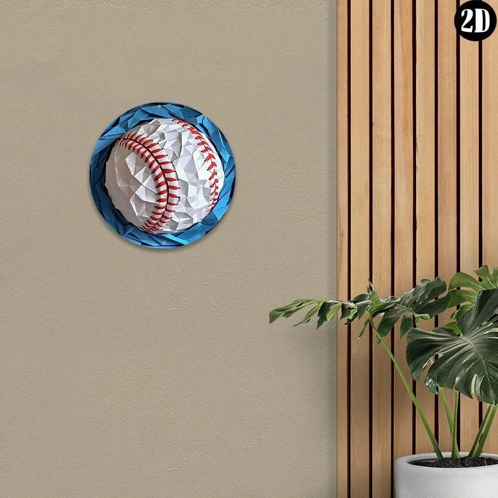 Baseball Metallschild 8x8 Zoll Sportfan Geschenk Heim Büro Dekor