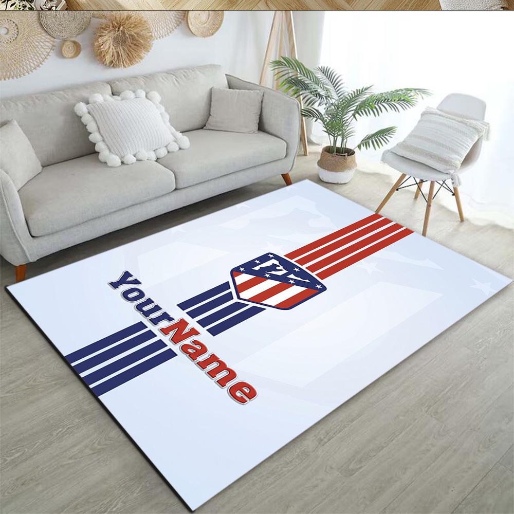 Atletico Madrid Customize Your Name Floor Rug Office Rug Suitable for Dormitory Hallway Entryway Decorate room Anti-slip Rug Office home decor