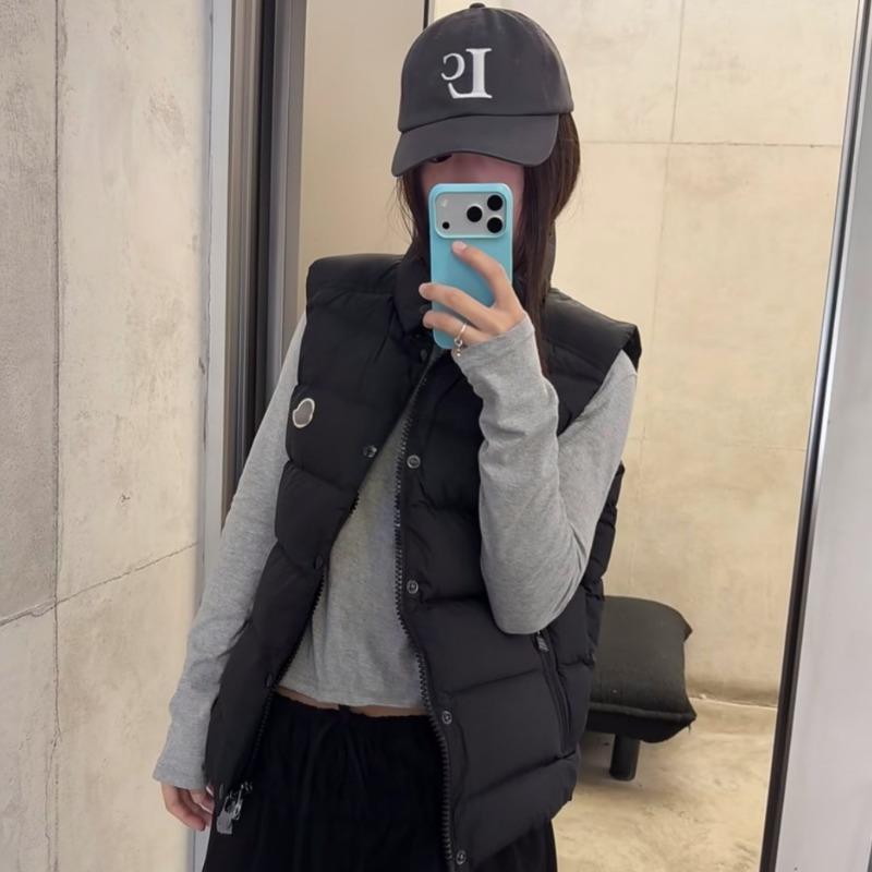 Masked down vest Tibb series light and comfortable white goose down solid color stand-up collar sleeveless down jacket for men and women