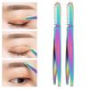 2PCS Eyebrow Tweezers Dual Heads Firmly Clamp Comb Stainless Steel Eyebrow Trimming Tool