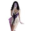 Sexy Underwear French Lace One-piece Skirt Small Breasts Show Big Cross Gathering Sexy Pure Lust Abstinence