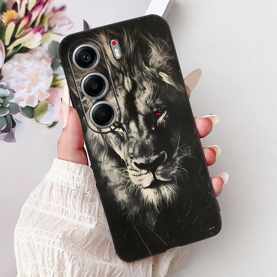 Cool Dragon Lion Tiger Cartoon Pattern Casing For Tecno Camon 40 Pro 5G CM7 Case Camon40 40Pro 5G 6.78" Soft Silicone Back Cover