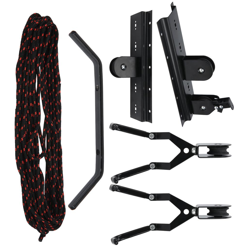 Bike Ceiling Hanger Lift Cargo Bicycle Storage Wall Mount Hook Roof Hoist Pulley Rack