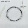 Fashion Jewelry Non Fading Waterproof Metal Ball Multiple Models Quality Smooth Solid Beads Elastic Stainless Steel Bracelets