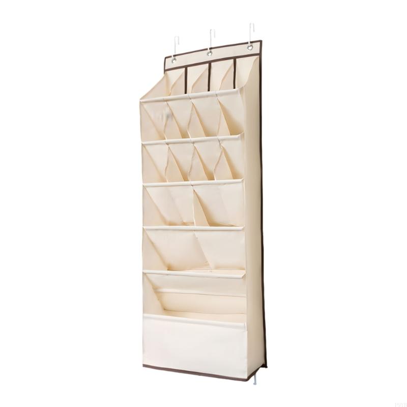 16 Pocket Over The Door Hanging Bag Made Of Durable 600D Fabric For Shoes Clothes And Accessories P9YB
