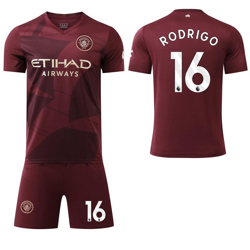 

2024-25 Манчестер Сити Красная 3-я Выездная Футболка #9 Холанд #17 Де Брюйне Футбольные Футболки S