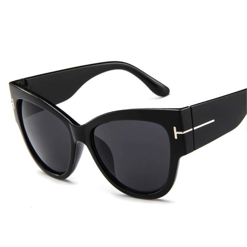 Fashion Cat Eye Sunglasses Woman Brand Designer Big Frame Gradient Sun Glasses Clear Lens Female Shades Vintage Oculos De Sol