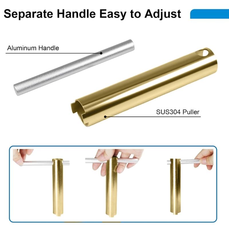 Cartridge Extractor Standard Faucets Tubs Showers Cartridge Retainer Removal Tool with Handle for 1224