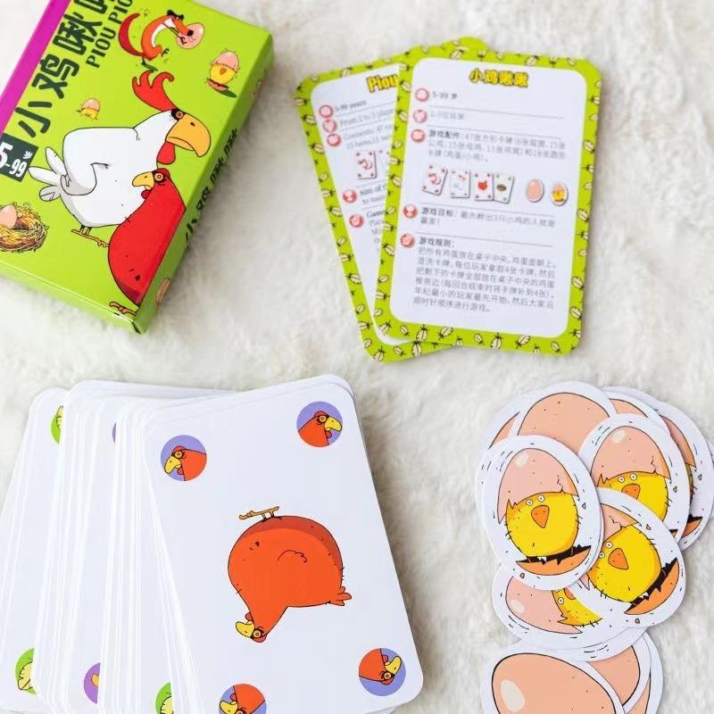 Non-Toxic Chicken Chiu Chiu Board Game: Grow Up Without Children 5-8 Years Old Casual Party Card Game Intellectual Children'S Day Gift