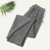 Herren Japanische Retro Leinenhose - Leicht, Atmungsaktiv, Lockeres Gerades Bein, Baumwollmischung, Lässige Lange Hose, Übergröße Verfügbar