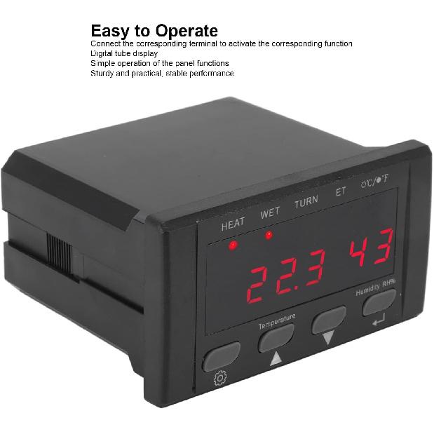 Incubator Temp Humidity Controller , Fahrenheit Celsius Simple Egg Incubator Thermostat for Poultry for Reptile Digital Temperature Controller