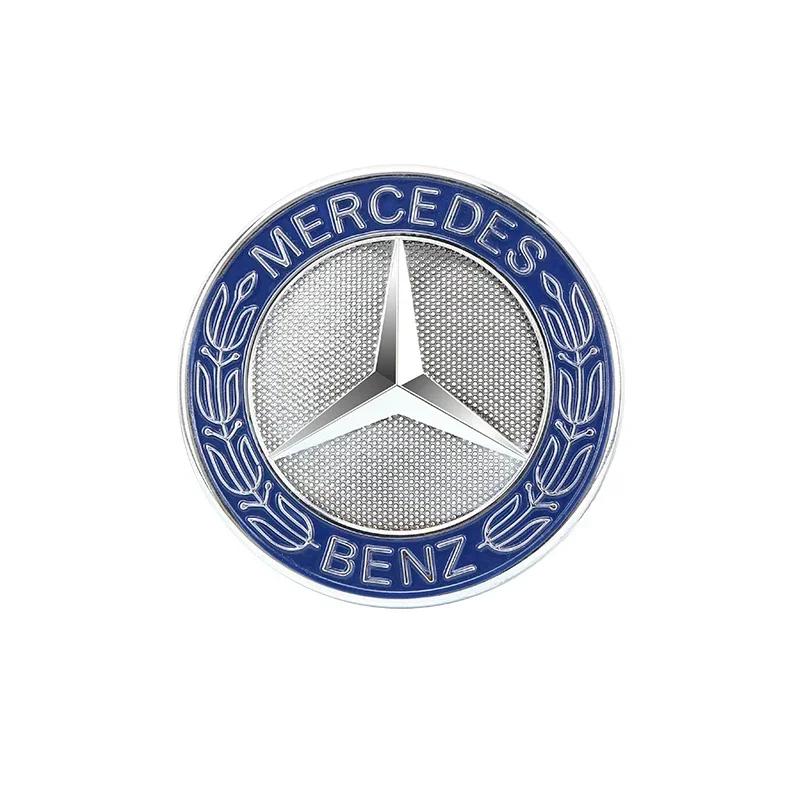 

New 2025 Hot Car Metal Flat Hood Emblem Front Badge Logo Fit For Mercedes Benz AMG W212 W213 W205 W177 W247 W176 CLS CLA CLK CLG синий