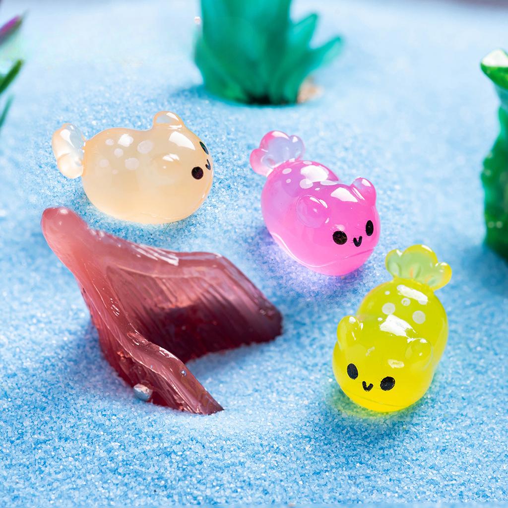 Micro-landscape Marine Animals Glow-in-the Dark Color Sea Slug Animal Decoration Diy Fish Tank Aquarium Accessories