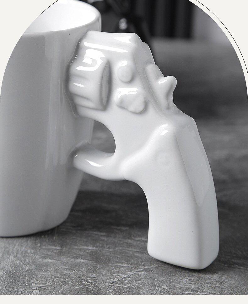 3D Novelty Revolver Ceramic Coffee Mug