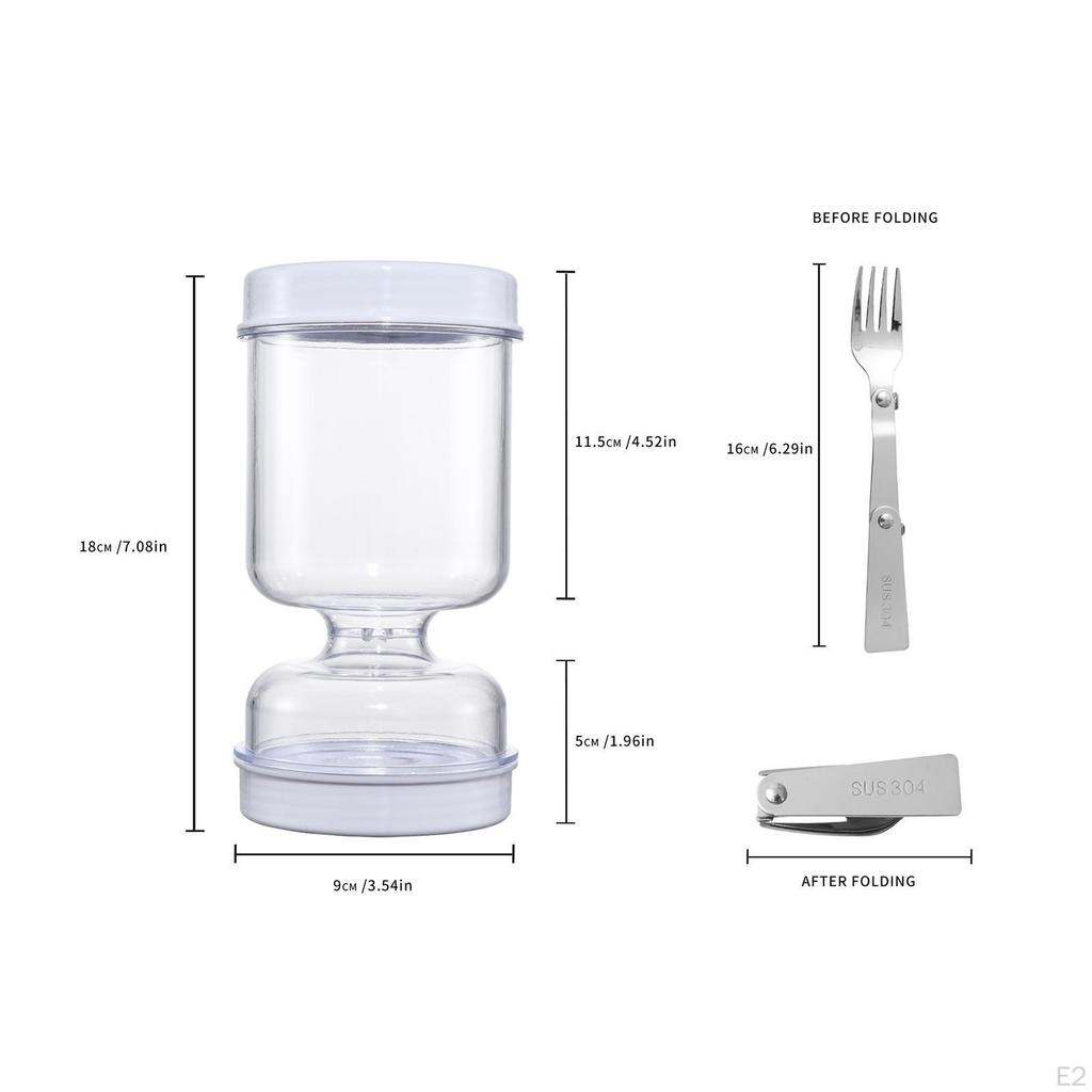 Pickle Flip Jar, Jar with Fork Household Container Olive Hourglass Airtight Kimchi
