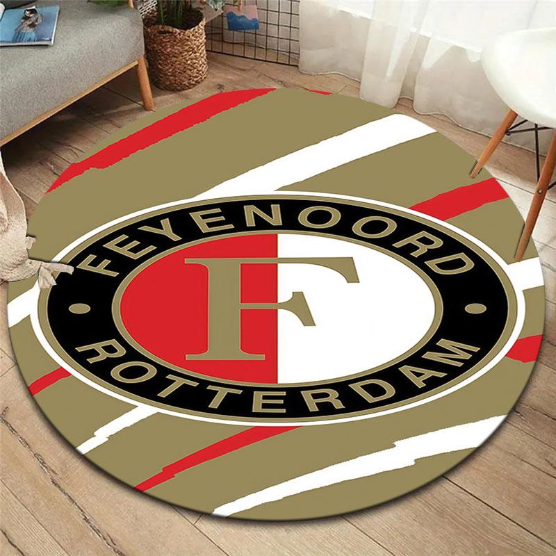 Feyenoord Round Area Rug,Carpet Rug for Living Room Bedroom Sofa Playroom Decor,Non-slip Floor Mat