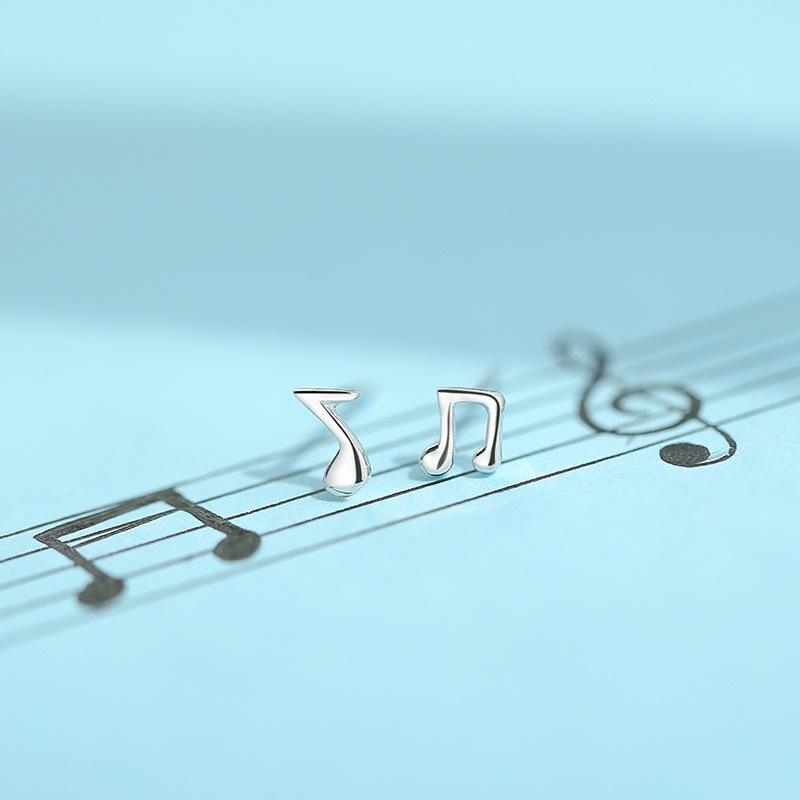 

Серьги-гвоздики в виде музыкальных нот, женские трендовые креативные биты, музыкальный символ, асимметричные украшения для ушей, корейская версия, нишевые дизайнерские аксессуары