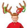 Blow-Up Inflatable Reindeer Antler Hat 4 Rings Toss Christmas Holiday Game