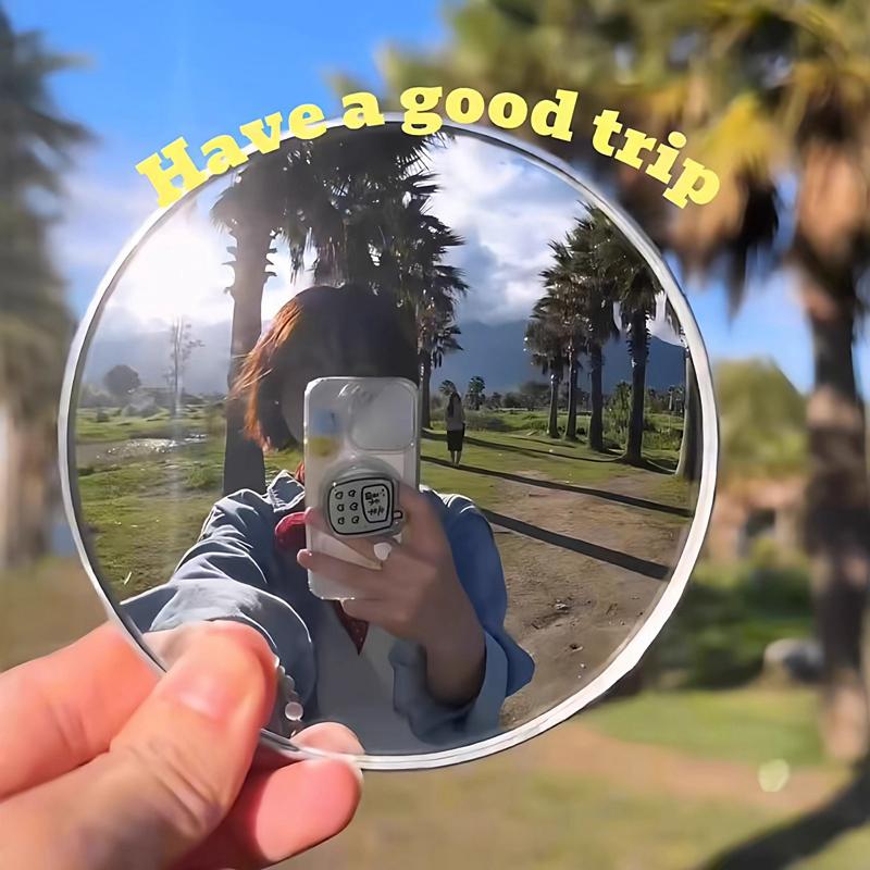 Decorative Mirror Round Convex Mirror Portable Makeup Mirror Handheld Photo Prop Mirrors Wide Angle Photography Mirror