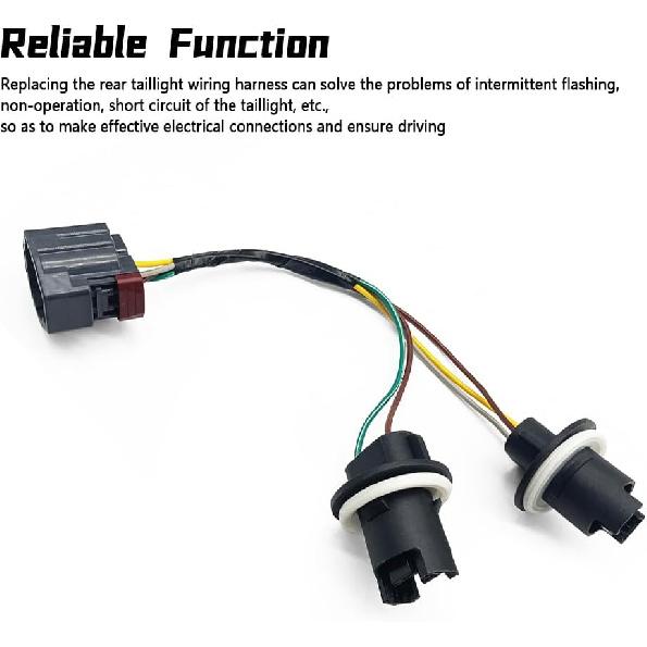 Tail Light Socket Wiring Harness Fit for Jeep Wrangler JK 2007-2018 Replace 68004166AC