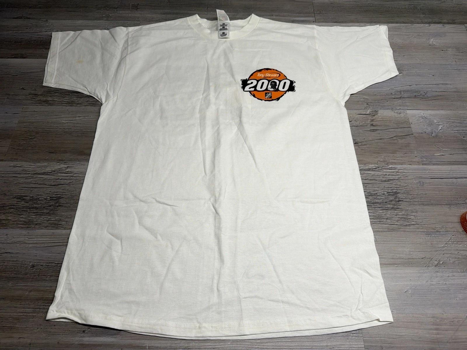 

Vintage NASCAR Tony Stewart #20 T-Shirt Mens Size XL Home Depot Double Sided 3XL