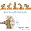 4500 PSI Pivoting Coupler With 1/4" Quick Connection Adjustable Nozzle High Pressure Washer Attachment Adaptor For Car Cleaning