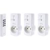 Pack of 3 Remote-controlled Sockets - Otio - Programmer - White - 2300 W - Not Connected