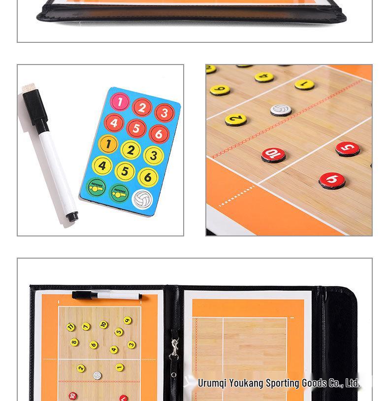 2.5-Fold Leather Volleyball Tactical Board Coaching Diagram Board