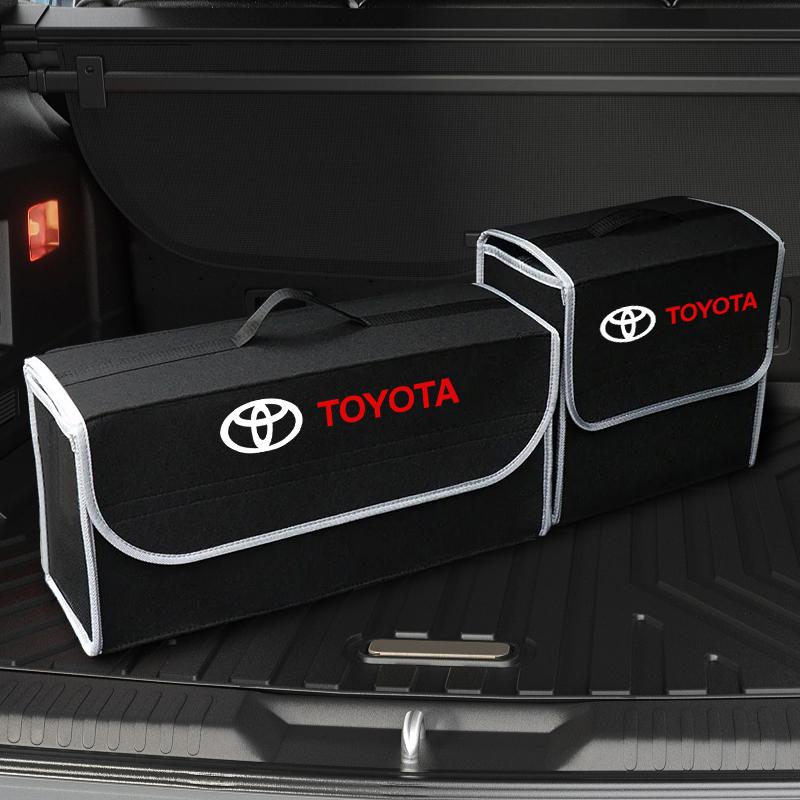 Car Trunk Storage Box Foldable Felt Car Organizer Stowing Tidying Box For Toyota Corolla Camry rav4 Yaris hilux prius PRODA