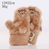 Bear Duffy Cute Embroidered Pattern Plush Thick Warm Women Gloves Winter For