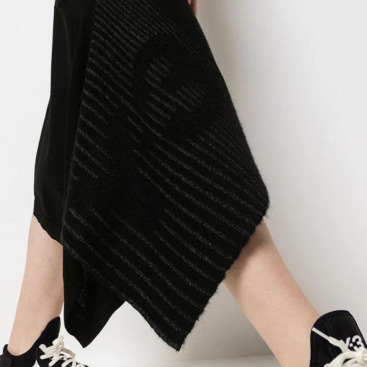 Y-3 Logo Irregular Reflective Knitted Skirt Women skirts Black GT5282