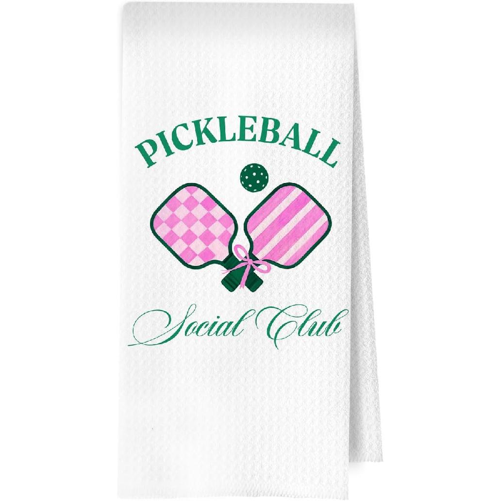 Funny Pickleball Kitchen Towels - Pickleball Gifts Waffle Decorative Dish Towels, Pickle Ball Gift Hand Towel, Tea Towel, 16x24 Inches Pickle Ball-04