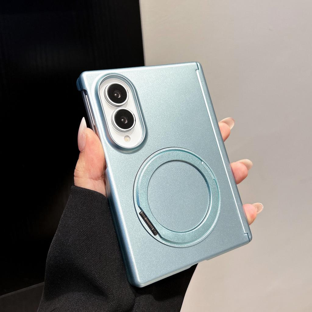 Luxury Metallic Paint 360 Rotating Kickstand Hinge Protection Phone Case For Samsung Galaxy Z Fold 8 Ultra 7 6 5 4 5G Cover