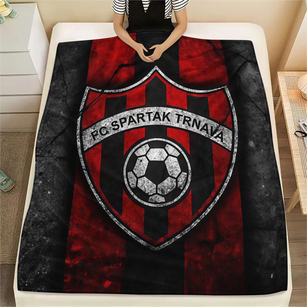1PC FC Spartak Trnava Patterned Flannel Blanket Suitable For All Seasons for Home Decor Warmth and Comfort Gifts Holiday Present