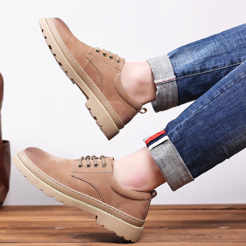 Men Soft Leather Outdoor Sneakers Fashion Casual Shoes Male Anti-slip Wearable Walking  Shoes High Quality Men Work Oxford Shoes