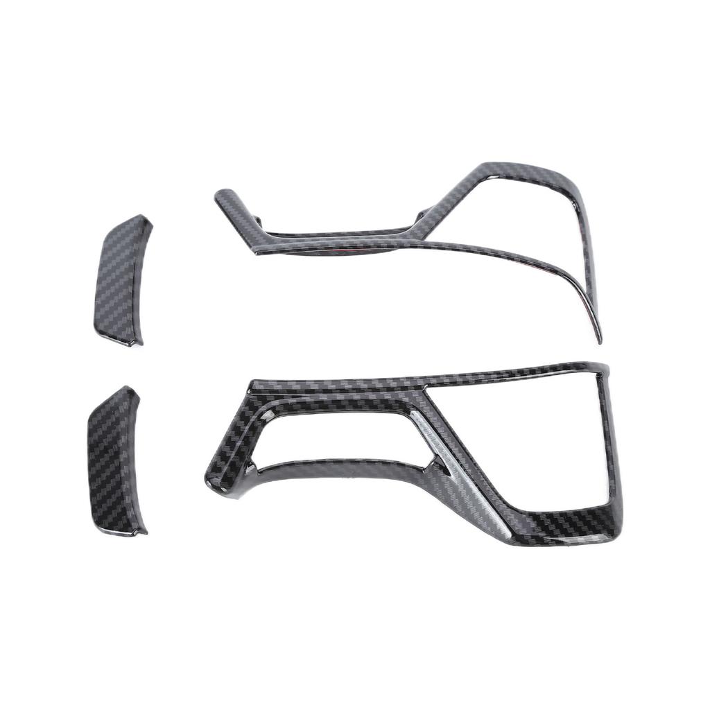 4 pezzi Telaio Volante Auto Stile Fibra di Carbonio Sostituzione per Mitsubishi Pajero Sport 2019-2020