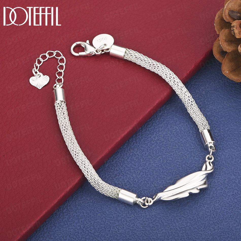 

Модный браслет из стерлингового серебра 925 пробы, цепочка-змейка, свадебное украшение 20cm