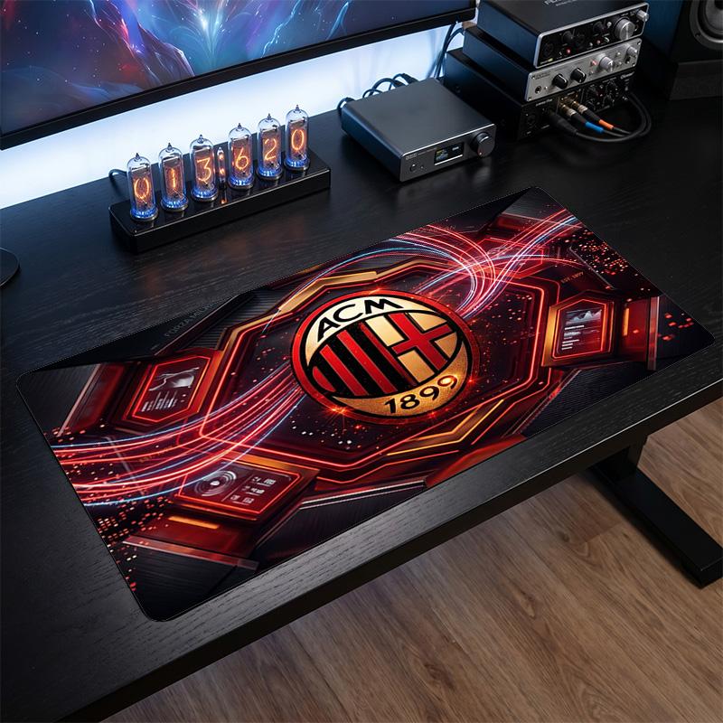 AC Milan Printed Large Mouse Pad, Non Slip Soft Rubber Gaming Desk Mat for Office Laptop Computer Decor