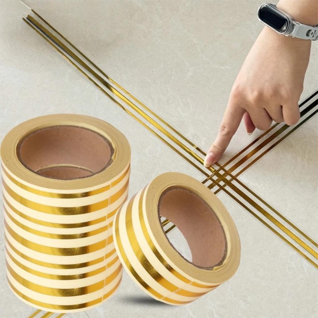 1PC 5m/196.85inch Self Adhesive Ceramic Tile Sticker Waterproof Gap Sealing Tape Wall Sticker Strip Floor Tile Stickers Living R
