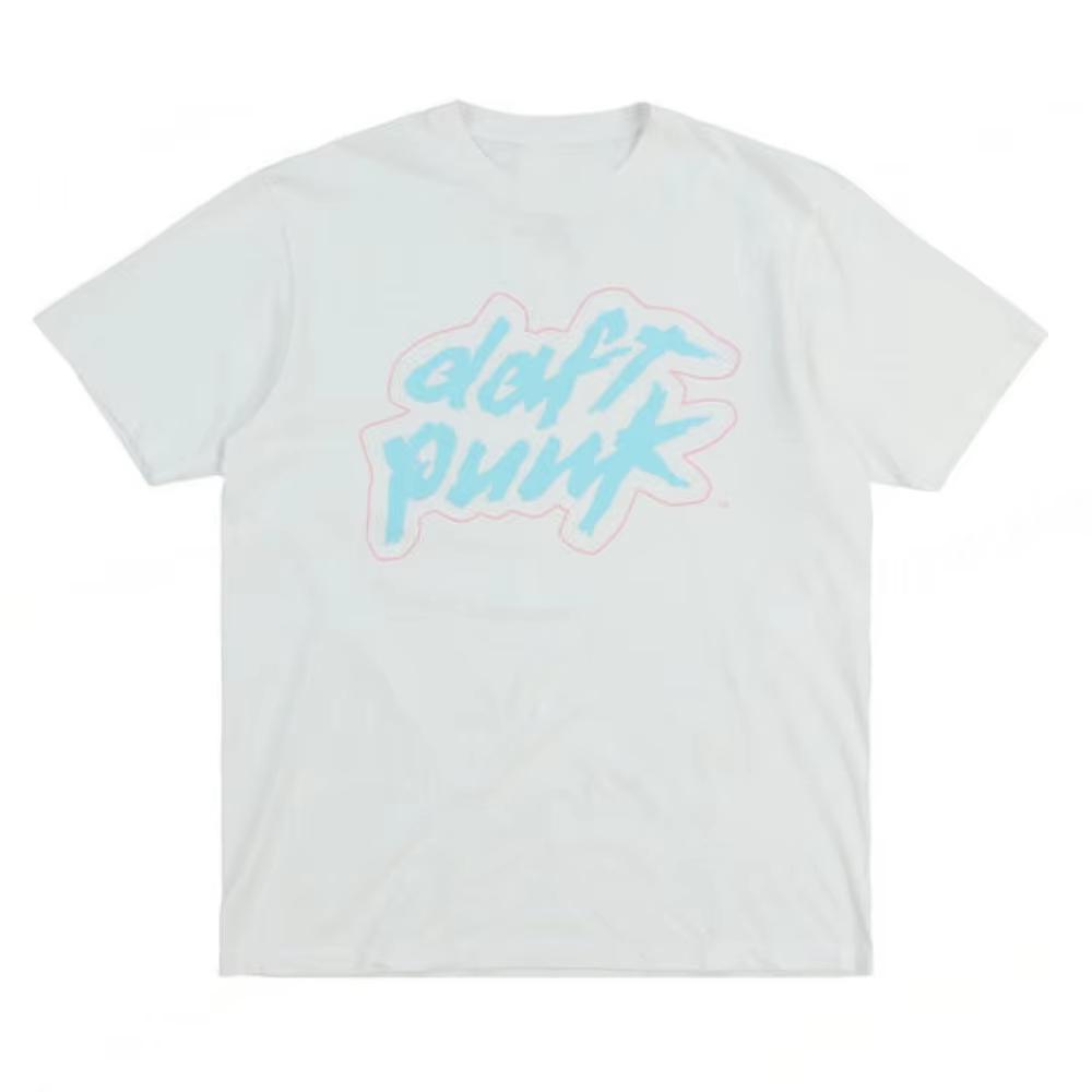 Mens Daft Punk Summer Tshirt Cotton Tshirt Womens Casual Wear Womens Solid Color Short Sleeved Unisex Streetwear