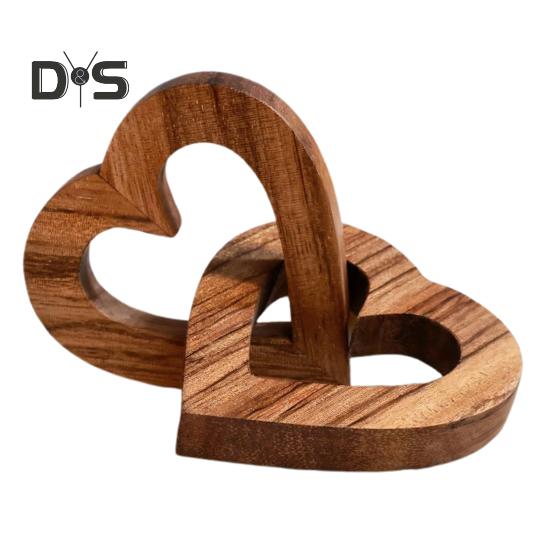 

Деревянное украшение в виде сердца Переплетенные сердца Любовь Памятный подарок Переплетенные сердца Пары Памятный подарок на годовщину День святого Валентина