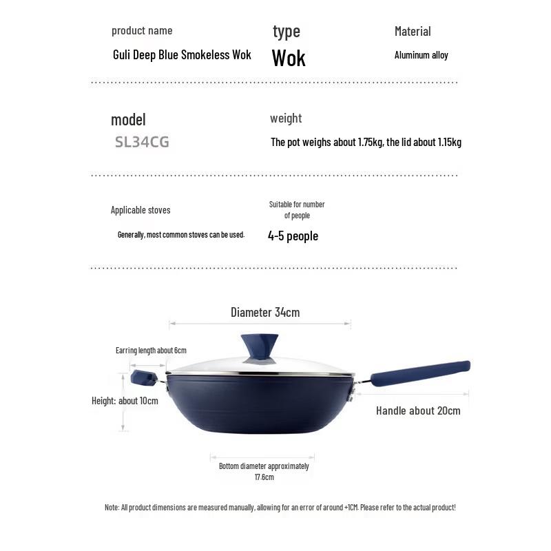 COOKER KING 34cm Non-Stick Induction Wok