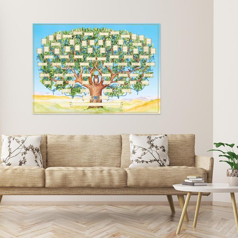 Fillable Family Tree Chart 6 Generation Fillable Ancestry Diagram Poster Wall Art Decor Genealogy Gifts Family History Charts