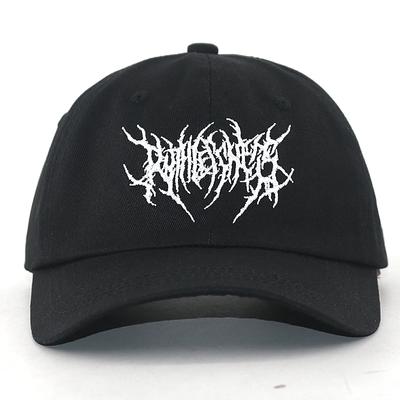 Gothic Street Punk Frauen Baseball Cap Cotton Adjstable Pure Black Sports Caps Women Hip Hop Dad Hat
