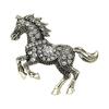 Horse Brooch Retro Style Sparkling Rhinestones Alloy Pin Clothes Hats Bags Scarves Badge Fashion Accessories