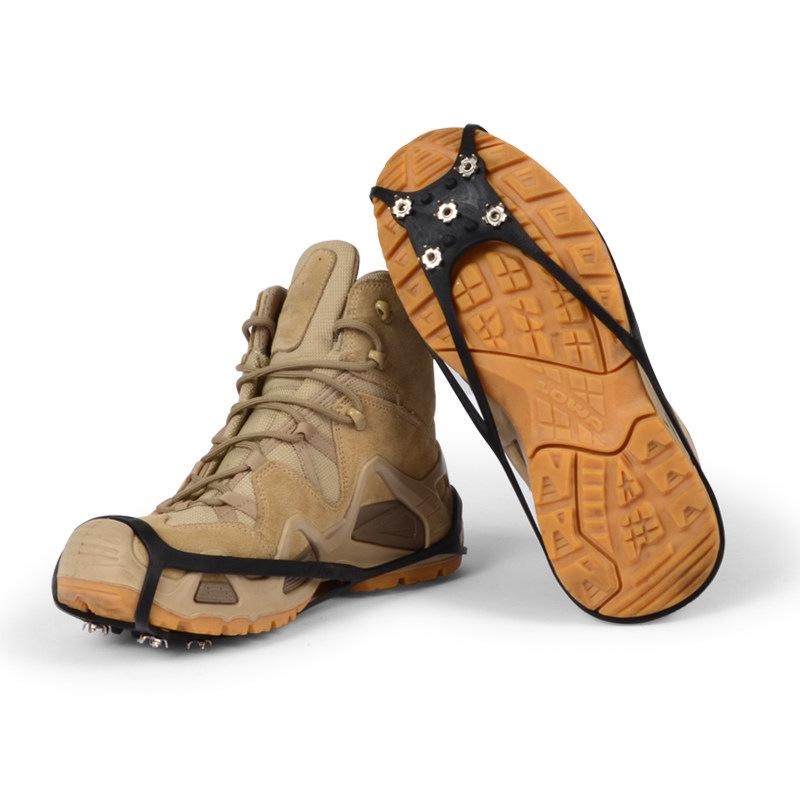 Portable 5-Tooth Gourd-Shaped Ice Cleats: Anti-Slip Shoe Covers for Winter Snow and Ice
