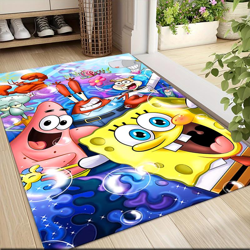 Spongebob'S Underwater Adventure Carpet Rug Soft Washable Antislip Home Living Room Sofa Mats Personalized Christmas Rug