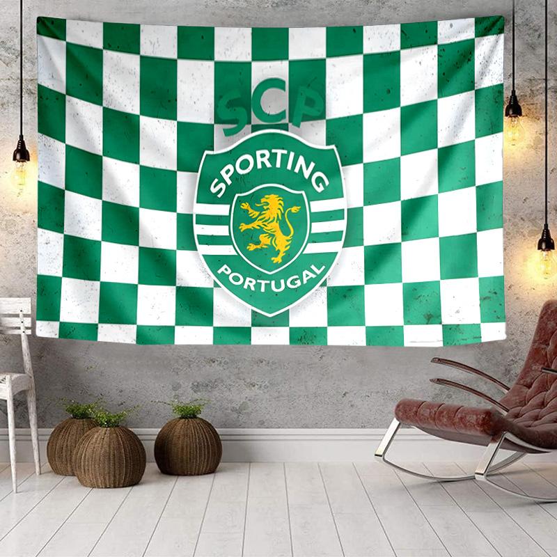 Sportlicher Fußballwappen Wandteppich, Einzigartiger Design Wandteppich, Wanddekoration für Schlafzimmer, Wohnzimmer, Spielzimmer, Herzliche Fan-Feiertagsgeschenke