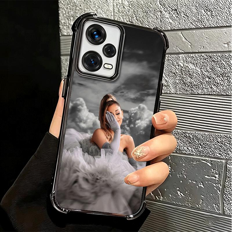 A-Ariana G-Grande Plating Phone Case For Xiaomi Redmi Note 14 15 Pro Plus 13 12 11 11S 11T 10 9S 9 5G Anti-Fall Airabag Cover