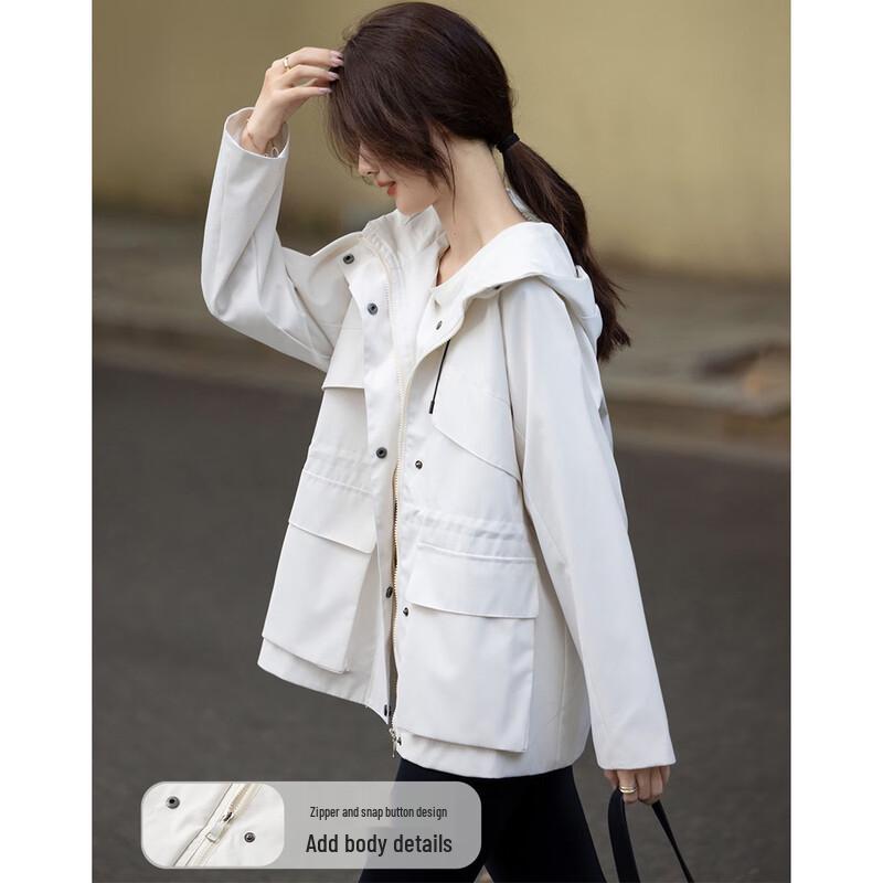 Demana Women's Autumn Hooded Loose Fit Jacket